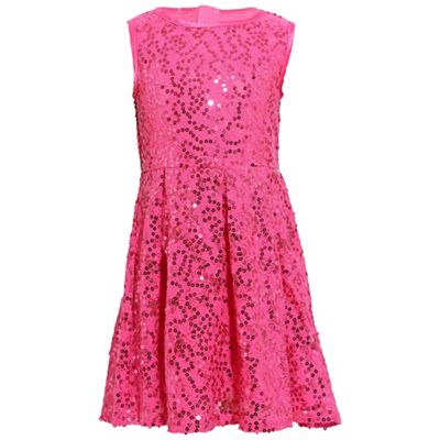 Yumi Girl Pink sequin embellished party dress